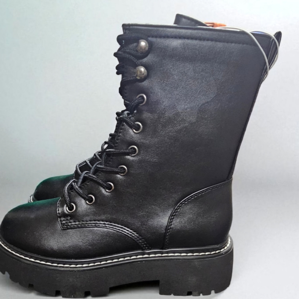 Wild Fable Black Lace-Up Boots - Picture 2 of 4